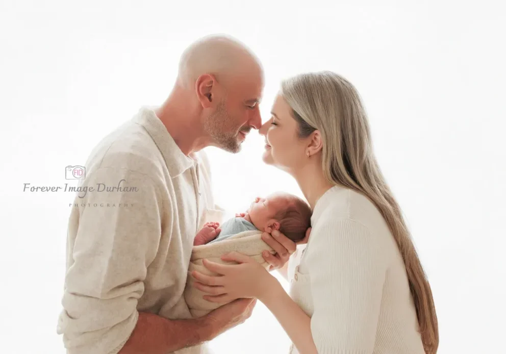 Family with newborn baby portrait